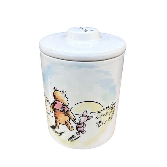 Disney Winnie the Pooh jar "Favorite Day" nursery walk Piglet storybook scene - Picture 1 of 11